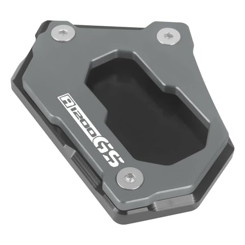 Motorrad-Ständer-Seitenständer-Verlängerungspolster-Stützplatte Für B&M&W R 1200 GS LC R1200GS Rallye ADV R1250GS R 1250 GS(Titanium-LOGO 2) von FRKXQVPZL