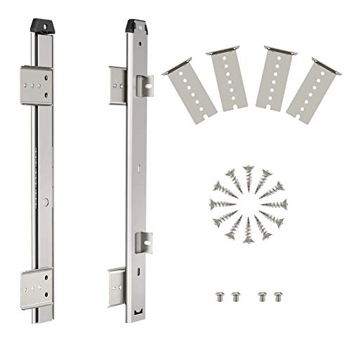 FRMSAET Heavy Duty 305/355/405/455 mm Dicke Stahlkonstruktion Kugellager Tastaturschieber Tastaturschubladenschieber Fachzubehör Schrankmöbel Hardware Schienen (305 mm, Silber) von FRMSAET