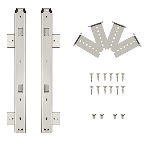 FRMSAET Heavy Duty 305/355/405/455 mm Dicke Stahlkonstruktion Kugellager Tastaturschieber Tastaturschubladenschieber Fachzubehör Schrankmöbel Hardware Schienen (405 mm, Silber) von FRMSAET