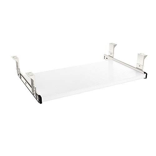 FRMSAET Möbelzubehör Büroproduktanzüge Hardware 53 cm / 60 cm / 76 cm Tastatur Schubladenfach Holzhalter unter dem Schreibtisch Höhenverstellbare Plattform. (53 cm, Weiß) von FRMSAET