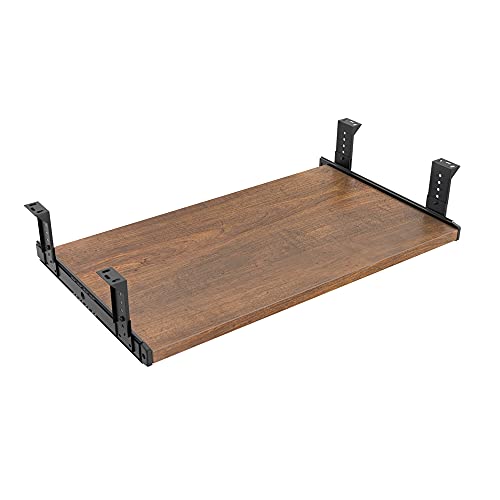 FRMSAET Möbelzubehör Büroproduktanzüge Hardware 53 cm / 60 cm / 76 cm Tastatur Schubladenfach Holzhalter unter dem Schreibtisch Höhenverstellbare Plattform. (60 cm, Braun) von FRMSAET