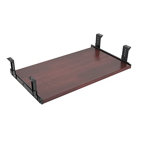 FRMSAET Möbelzubehör Büroproduktanzüge Hardware 53 cm / 60 cm / 76 cm Tastatur Schubladenfach Holzhalter unter dem Schreibtisch Höhenverstellbare Plattform. (60 cm, Mahagoni) von FRMSAET