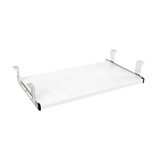 FRMSAET Möbelzubehör Büroproduktanzüge Hardware 53 cm / 60 cm / 76 cm Tastatur Schubladenfach Holzhalter unter dem Schreibtisch Höhenverstellbare Plattform. (60 cm, Weiß) von FRMSAET