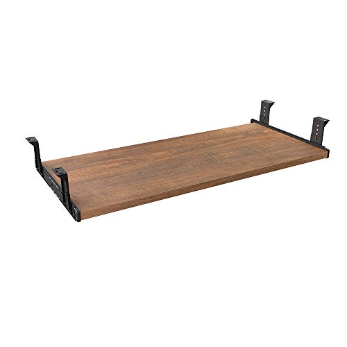 FRMSAET Möbelzubehör Büroproduktanzüge Hardware 53 cm / 60 cm / 76 cm Tastatur Schubladenfach Holzhalter unter dem Schreibtisch Höhenverstellbare Plattform. (76 cm, Braun) von FRMSAET