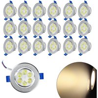 Einbauleuchten Decken, 230V led Deckenleuchte Flach Einbaustrahler Set, Aluminium Deckenspots Haushalt, Ultraslim led Spots (20 Stück, 3W, Warmweiß) von FROADP