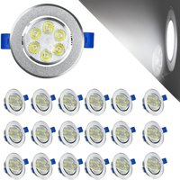 Einbauleuchten Decken, 230V led Deckenleuchte Flach Einbaustrahler Set, Aluminium Deckenspots Haushalt, Ultraslim led Spots (20 Stück, 3W, von FROADP