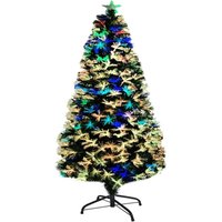 Froadp 120cm LED Weihnachtsbaum Künstlicher Glasfaser Bunt Kiefernnadel Illuminated Tree Leuchtende Weihnachtsbäume mit Farbwechsel Beleuchteter mit von FROADP