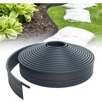 Froadp 12m Flexible Rasenkante Kunststoff Beetumrandung Gartenumrandung 9.6cm Hoch Rasen Beeteinfassung für Gartenkante, Wege, Begrenzungen von FROADP