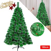 Froadp 180cm Schnee-Effekt Künstlicher Tannennadeln Weihnachtsbaum Künstliche Weihnachtsbäume Kiefernadel mit 240 Stück Zweige & Metall Ständer von FROADP