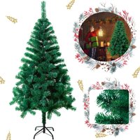 Froadp 240cm Künstliche Weihnachtsbäume Grün PVC Künstlicher Weihnachten Baum Tannenbaum Kiefernadel mit 880 Stück Zweige & Metall Ständer von FROADP