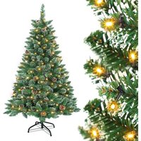 Froadp 240cm Künstliche Weihnachtsbäume PVC Weihnachten Baum Tannenbaum mit Schnee-Effekt Kiefernadel mit 850 Stück Zweige & Metall Ständer von FROADP