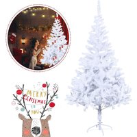 Froadp 240cm Künstliche Weihnachtsbäume Weiß PVC Künstlicher Weihnachten Baum Tannenbaum Kiefernadel mit 880 Stück Zweige & Metall Ständer von FROADP