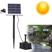 2W Solar Teichpumpe Brunnenpumpe Solarpumpe Gartenbrunnen Wasserspiel Fontäne Pumpe Springbrunnen (9V, Type a) - Froadp von FROADP