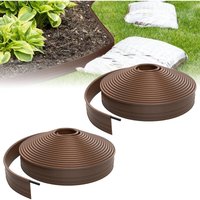 Froadp - 30m Flexible Rasenkante Kunststoff Beetumrandung Gartenumrandung Blumenbeetumrandung 9.6cm Hoch Rasen Beeteinfassung Mähkante für von FROADP