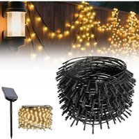 Froadp 30m LED Solar Lichterkette Aussen Weihnachtsbeleuchtung mit Fernbedienung und 8 Leuchtmodi WarmWeiß von FROADP