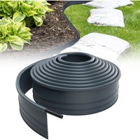 6m Flexible Rasenkante Kunststoff Beetumrandung Gartenumrandung 9.6cm Hoch Rasen Beeteinfassung für Gartenkante, Wege, Begrenzungen (Anthrazit) von FROADP