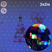 Froadp 6x4m Lichterketten LED Lichternetz IP44 Wasserdicht Lichterkette Vorhang mit 480 Bunt LEDs & Stecker Weihnachtsdeko Fairy Lights mit 8 von FROADP