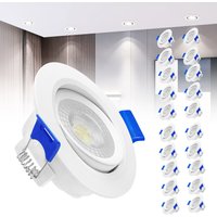 Einbauleuchten Decken, 230V led Deckenleuchte Flach Einbaustrahler Set, Deckenspots Haushalt, Ultraslim led Spots (20 Stück, 5W, Kaltesweiß) - Froadp von FROADP