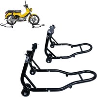 Einstellbar Montageständer aus Stahl Motorrad Ständer Set Tragbare Montageständer für Vorne & Hinten Motorrad Montagehilfe Set Motorradheber für von FROADP