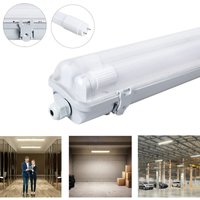 Froadp LED Feuchtraumleuchte 120cm Neutralweiß Wannenleuchten T8 Röhre Deckenleuchte IP65 Wasserfest Deckenlampe für Industriehallen Werkstätten von FROADP