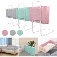 Froadp - Rausfallschutz Beistellbett Leinen Kindersoftpack Bettgitter Bettschutzgitter Kinderbettgitter Baby Schutzgeländer Bettkantenschutz von FROADP