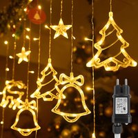 Froadp Weihnachten Lichterketten Innen 138 LED Warmweiß Kristall Weihnachten String Lichte mit 8 Modi & Speicherfunktion Außenlichterkette IP44 von FROADP