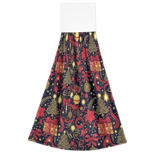 FRODOTGV Badezimmer-Handtücher mit Schlaufen, 2er-Set, Küchen-Geschirrtücher, weiß, Yoga, Mikrofaser, übergroße Waschlappen, Marineblau, Rot, Gold, Weihnachten FRODOTGV Badezimmer-Handtücher mit Schlaufen, 2er-Set, Küchen-Geschirrtücher, weiß, Yoga, Mikrofaser, übergroße Waschlappen, Marineblau, Rot, Gold, Weihnachten von FRODOTGV