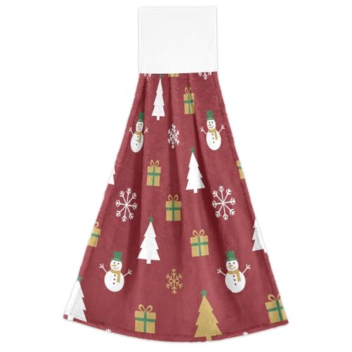 FRODOTGV Handtücher mit Aufhängeschlaufen Weihnachten Rot Weiß Grün Schneemann Baum Geschenk Küche Saugfähige Geschirrtücher Kind Waschlappen Spa 2er Set FRODOTGV Handtücher mit Aufhängeschlaufen Weihnachten Rot Weiß Grün Schneemann Baum Geschenk Küche Saugfähige Geschirrtücher Kind Waschlappen Spa 2er Set von FRODOTGV