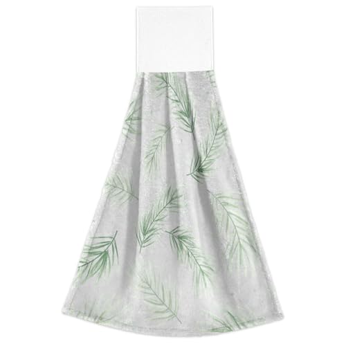 FRODOTGV Küchenhandtücher-Set mit weihnachtlichen Tannennadeln, hellgrau-grün, 2 Stück, Geschirrtücher, Herd und Hand, Mikrofaser, Hotel-Waschlappen für Spa FRODOTGV Küchenhandtücher-Set mit weihnachtlichen Tannennadeln, hellgrau-grün, 2 Stück, Geschirrtücher, Herd und Hand, Mikrofaser, Hotel-Waschlappen für Spa von FRODOTGV