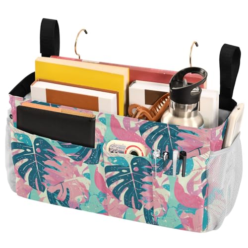 FRODOTGV Leaves Monstera Blots Nachttisch-Organizer zum Aufhängen mit großen Taschen und Flaschenhalter für Zeitschriften, Tablet, Handy, Schokolade FRODOTGV Leaves Monstera Blots Nachttisch-Organizer zum Aufhängen mit großen Taschen und Flaschenhalter für Zeitschriften, Tablet, Handy, Schokolade von FRODOTGV