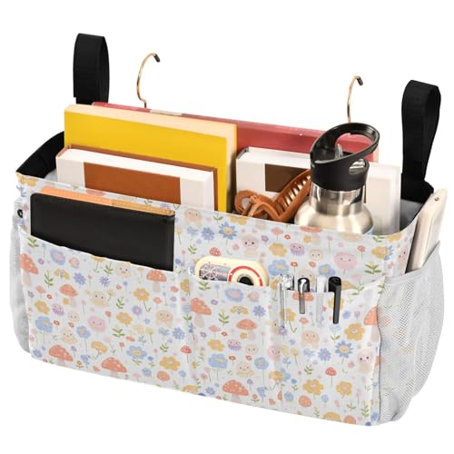 FRODOTGV Nachttisch-Aufbewahrungs-Caddy, nahtlos, Pilzblumen_96071_2 Organizer-Taschen mit großen Taschen und Flaschenhalter für Schlafzimmer, Dachboden, Zelt, Vorhang, Etagenbett, Regal-Zubehör FRODOTGV Nachttisch-Aufbewahrungs-Caddy, nahtlos, Pilzblumen_96071_2 Organizer-Taschen mit großen Taschen und Flaschenhalter für Schlafzimmer, Dachboden, Zelt, Vorhang, Etagenbett, Regal-Zubehör von FRODOTGV