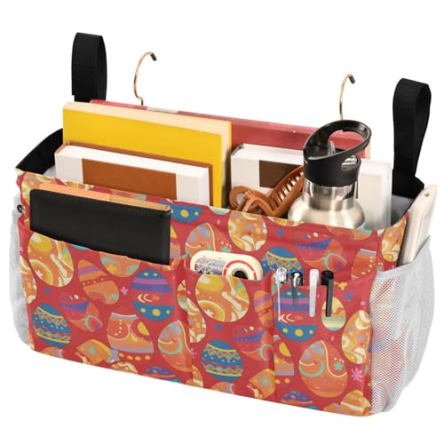 FRODOTGV Nachttisch-Aufbewahrungstasche, Ostereier-Muster, Feiertage, Hängeorganizer mit Taschen für Schlafzimmer, Dachboden, Zelt, Vorhang, Etagenbett-Regal, Zubehör FRODOTGV Nachttisch-Aufbewahrungstasche, Ostereier-Muster, Feiertage, Hängeorganizer mit Taschen für Schlafzimmer, Dachboden, Zelt, Vorhang, Etagenbett-Regal, Zubehör von FRODOTGV