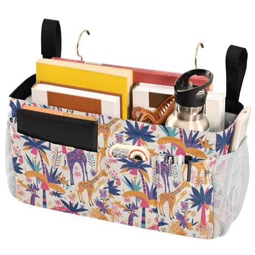 FRODOTGV Nachttisch-Aufbewahrungstasche mit Taschen, hängende Organizer-Taschen für Schlafzimmer, Dachboden, Zelt, Vorhang, Etagenbett, Regal, Zubehör, exotische Palme, Giraffe FRODOTGV Nachttisch-Aufbewahrungstasche mit Taschen, hängende Organizer-Taschen für Schlafzimmer, Dachboden, Zelt, Vorhang, Etagenbett, Regal, Zubehör, exotische Palme, Giraffe von FRODOTGV