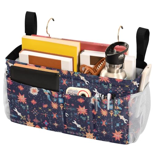 FRODOTGV Nachttisch-Caddy, Aufbewahrungstasche mit festen Riemen und Wasserflaschenhalter, Organizer-Taschen für Zuhause, Etagenbett, Schlafsaal, Sofa von FRODOTGV
