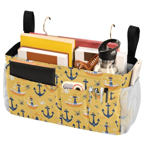 FRODOTGV Nachttisch-Caddy, handgezeichnetes Seeschiff, Ozean, Organizer-Taschen mit festen Riemen und Wasserflaschenhalter für Zuhause, Uni, Schlafsaal, Etagenbett, Krankenhausbett, Kinderbett FRODOTGV Nachttisch-Caddy, handgezeichnetes Seeschiff, Ozean, Organizer-Taschen mit festen Riemen und Wasserflaschenhalter für Zuhause, Uni, Schlafsaal, Etagenbett, Krankenhausbett, Kinderbett von FRODOTGV
