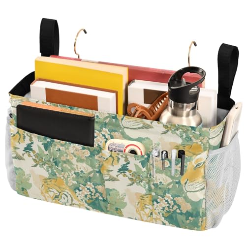 FRODOTGV Nachttisch-Caddy-Aufbewahrungstasche mit großen Taschen und Flaschenhalter, hängende Organizer-Taschen für Studentenwohnheim, Krankenhaus, Babybett und Camping-Tigers-Druck FRODOTGV Nachttisch-Caddy-Aufbewahrungstasche mit großen Taschen und Flaschenhalter, hängende Organizer-Taschen für Studentenwohnheim, Krankenhaus, Babybett und Camping-Tigers-Druck von FRODOTGV