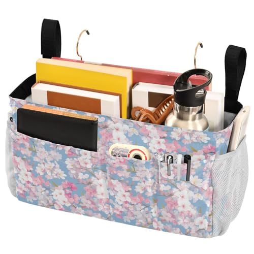 FRODOTGV Nachttisch-Caddy mit festen Gurten und Wasserflaschenhalter, Hängeorganizer für Schlafzimmer, Dachboden, Zelt, Vorhang, Etagenbett, Regal, Zubehör, Kirschblüten FRODOTGV Nachttisch-Caddy mit festen Gurten und Wasserflaschenhalter, Hängeorganizer für Schlafzimmer, Dachboden, Zelt, Vorhang, Etagenbett, Regal, Zubehör, Kirschblüten von FRODOTGV