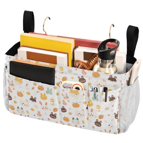 FRODOTGV Nachttisch-Caddy mit niedlichen Tieren, nahtloses Muster, mit großen Taschen und Flaschenhalter, hängende Organizer-Taschen für Nachttischregal und Etagenbett-Regal FRODOTGV Nachttisch-Caddy mit niedlichen Tieren, nahtloses Muster, mit großen Taschen und Flaschenhalter, hängende Organizer-Taschen für Nachttischregal und Etagenbett-Regal von FRODOTGV