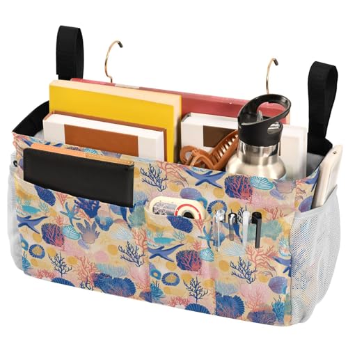 FRODOTGV Nachttischaufbewahrung mit Taschen, hängende Organizer-Taschen für Nachttischregal und Etagenbettregal, Bett-Caddy für Zuhause, Schlafsaal, Etagenmeer, Ozean, Tiere, Korallen, Seetang FRODOTGV Nachttischaufbewahrung mit Taschen, hängende Organizer-Taschen für Nachttischregal und Etagenbettregal, Bett-Caddy für Zuhause, Schlafsaal, Etagenmeer, Ozean, Tiere, Korallen, Seetang von FRODOTGV