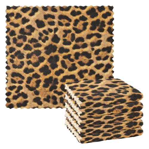 FRODOTGV Nahtlose Leopard Textur Haut Mikrofaser Küchentücher Lappen Geschirrtücher Geschirrtuch Frottee Küchenhandtücher Küchenhandtücher Hängende von FRODOTGV