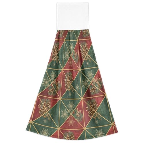 FRODOTGV Weihnachtliche Badetücher mit Tannenzapfen, Schneeflocke, mit Aufhängeschlaufe für Küche, 2 Stück, dekorative Geschirrtücher, Spa, saugfähige Waschlappen FRODOTGV Weihnachtliche Badetücher mit Tannenzapfen, Schneeflocke, mit Aufhängeschlaufe für Küche, 2 Stück, dekorative Geschirrtücher, Spa, saugfähige Waschlappen von FRODOTGV