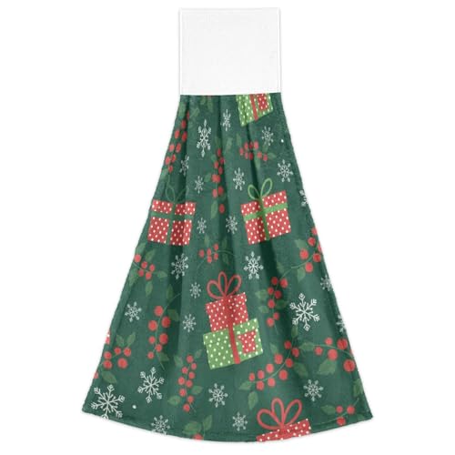FRODOTGV Weihnachtliche Handtücher mit Schneeflocken und Hakenschlaufe für Küche, 2-teiliges Trocken-Geschirrtuch, Spa, Baumwollhandtuch und Waschlappen-Sets FRODOTGV Weihnachtliche Handtücher mit Schneeflocken und Hakenschlaufe für Küche, 2-teiliges Trocken-Geschirrtuch, Spa, Baumwollhandtuch und Waschlappen-Sets von FRODOTGV