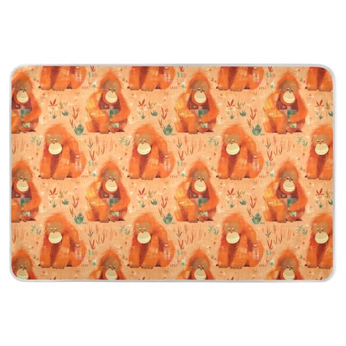 Orange Sienna Orang-Utans Extra große wiederverwendbare Kleinkind-Matratzenauflagen, wasserdicht, waschbar, Haustier-Töpfchentrainingsmatte, auslaufsicher, schnell trocknend, Wiegenmatratze für Babys Orange Sienna Orang-Utans Extra große wiederverwendbare Kleinkind-Matratzenauflagen, wasserdicht, waschbar, Haustier-Töpfchentrainingsmatte, auslaufsicher, schnell trocknend, Wiegenmatratze für Babys von FRODOTGV