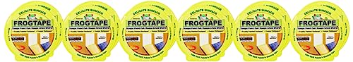 Frog Tape 207255 Maler-Kreppband für empfindliche Oberflächen, 36 mm x 41,1 m, Gelb, 16er-Pack von FROGTAPE