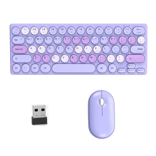 Dünne Tastaturen mit geräuschlosem Combo, 2,40 G Empfänger, 64 Tasten, Layout für Computer, Laptop, lange Akku-Tastaturen Dünne Tastaturen mit geräuschlosem Combo, 2,40 G Empfänger, 64 Tasten, Layout für Computer, Laptop, lange Akku-Tastaturen von FROMCEO