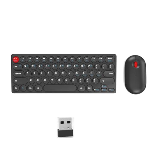 Dünne Tastaturen mit geräuschlosem Combo, 2,40 G Empfänger, 64 Tasten, Layout für Computer, Laptop, lange Akku-Tastaturen Dünne Tastaturen mit geräuschlosem Combo, 2,40 G Empfänger, 64 Tasten, Layout für Computer, Laptop, lange Akku-Tastaturen von FROMCEO