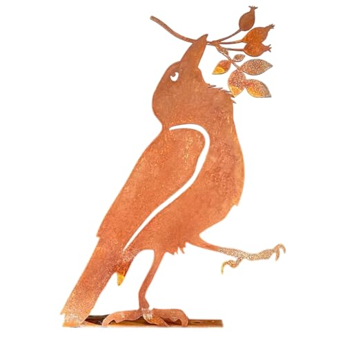 FROMCEO Simulation Vogelstatue Wohnzimmer Ornamente Zuhause Künstliche Gartenskulptur Veranda Hof Dekoration Künstlerische Garten Vogelstatue von FROMCEO