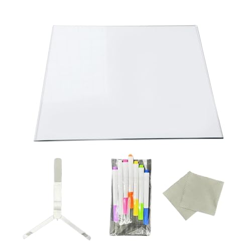 LED-Notiztafel aus Acryl, Schreibtafel mit verstellbarem Ständer, Schreibtafel mit verstellbarem Ständer von FROMCEO
