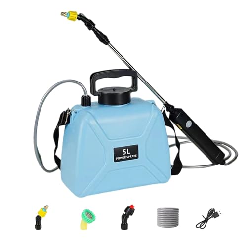 Multifunktionaler 5L Elektrisch besprüht mit 3 austauschbaren Düsen Teleskopstange Ergonomischer Schultergurt für Reinigung Einstellbare Düse Elektrisch besprüht Multifunktionaler 5L Elektrisch besprüht mit 3 austauschbaren Düsen Teleskopstange Ergonomischer Schultergurt für Reinigung Einstellbare Düse Elektrisch besprüht von FROMCEO