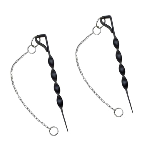 Verstärkte Eisen-Bodenanker, Befestigungsspikes für Regenketten, spiralförmige Spitze, Gartenstabilisierungssysteme, Eisen-Regenkettenpfähle, 2 Stück Verstärkte Eisen-Bodenanker, Befestigungsspikes für Regenketten, spiralförmige Spitze, Gartenstabilisierungssysteme, Eisen-Regenkettenpfähle, 2 Stück von FROMCEO